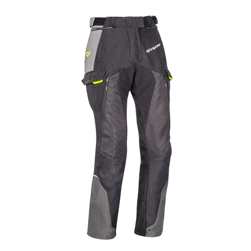 Ixon Balder Black/Grey/Bright Yellow Textile Womens Pants [Size:SM]