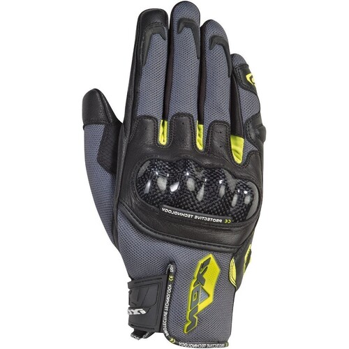 Ixon RS Rise Air Grey/Black/Bright Yellow Gloves [Size:SM]
