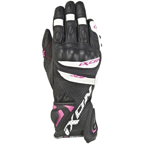 Ixon RS Tempo Air Black/White/Fuchsia Womens Gloves [Size:MD]