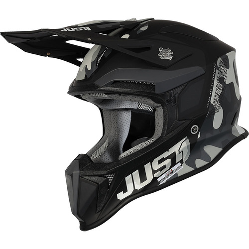 Just1 J18 MIPS Pulsar Matte Grey Camo/Black Helmet [Size:XS]