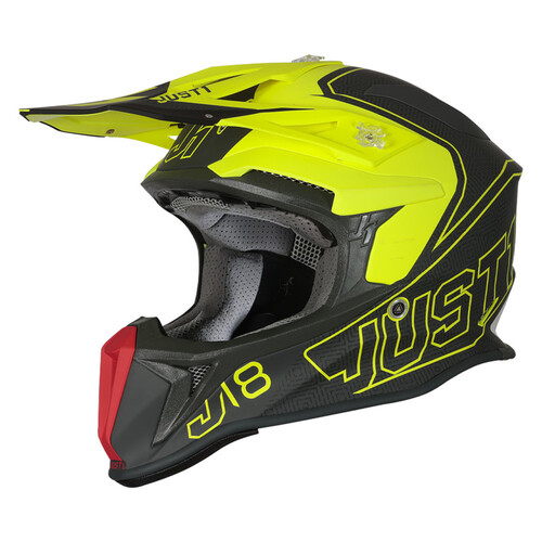Just1 J18 MIPS Vertigo Matte Red/Grey/Fluro Yellow Helmet [Size:XS]