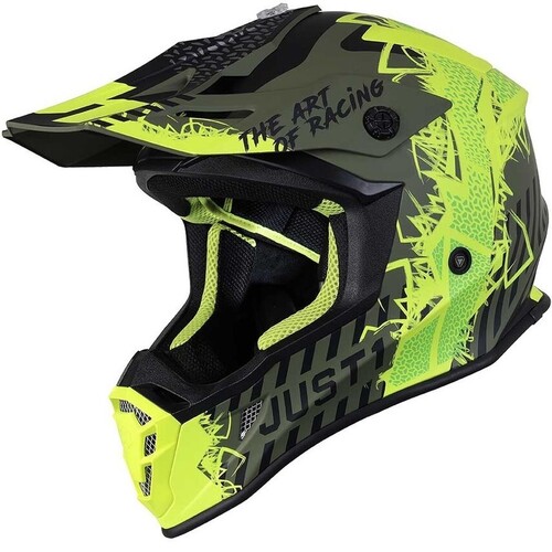 Just1 J38 Mask Yellow/Black/Green Helmet [Size:XL]