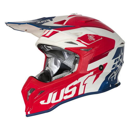 Just1 J39 Stars Gloss Red/Blue/White Helmet [Size:XS]