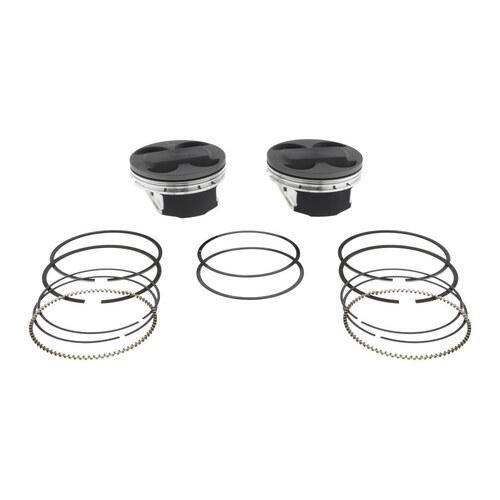 Keith Black Pistons KB576LCA.STD Standard Pistons w/11.4:1 Compression Ratio for Milwaukee-Eight 17-Up w/Big Bore 107ci to 124ci 4.250" Cylinders