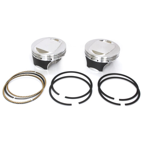 Keith Black Pistons KB915C.STD Standard Flat Top Pistons w/10.5:1 Compression Ratio for CVO Twin Cam 07-Up w/110ci Engine