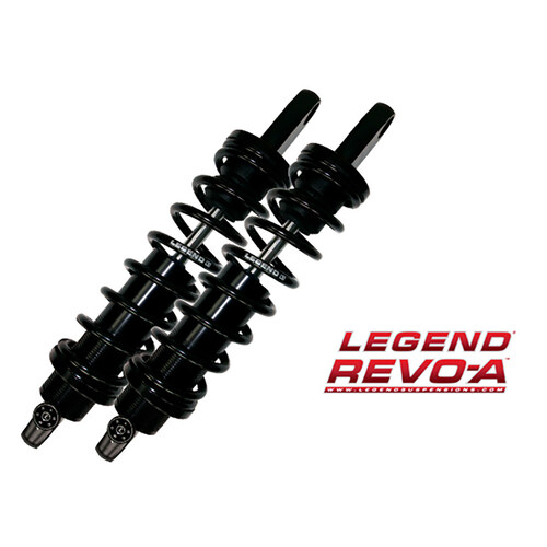 Legend LEG-1310-1098 REVO-A Series 14" Adjustable Rear Shock Absorbers Black for Dyna 91-17