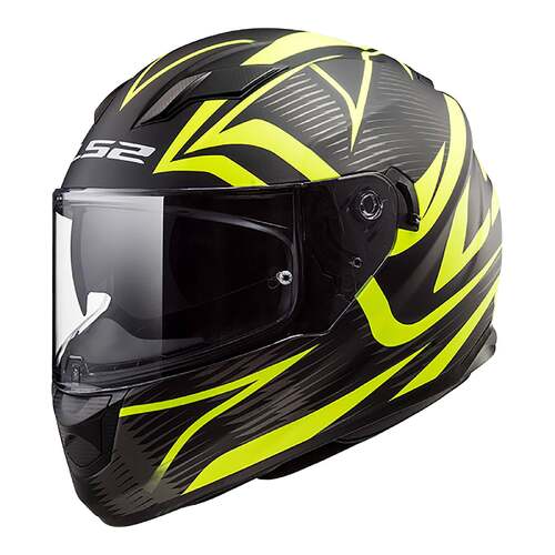 LS2 FF320 Stream Evo Jink Matte Black/Hi-Vis Yellow Helmet [Size:XS]