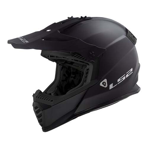 LS2 MX437 Fast Evo Solid Matte Black Helmet [Size:XS]