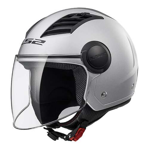 LS2 OF562 Airflow-L Solid Silver Helmet [Size:XS]