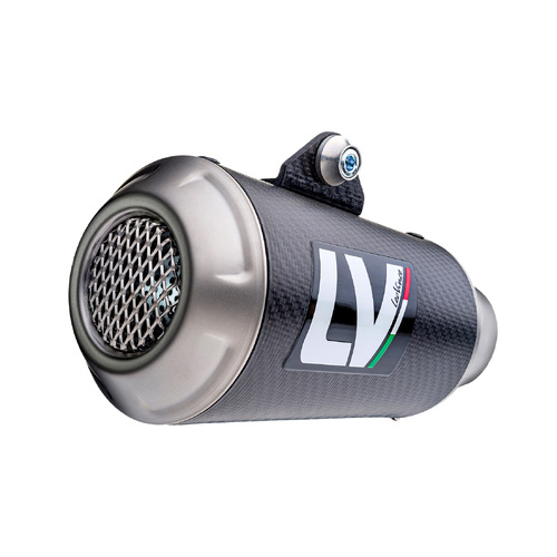 LeoVince LVFS15252B LV-10 Carbon Fiber Full Exhaust System w/Stainless End Cap for Honda MSX 125/Grom 21-22