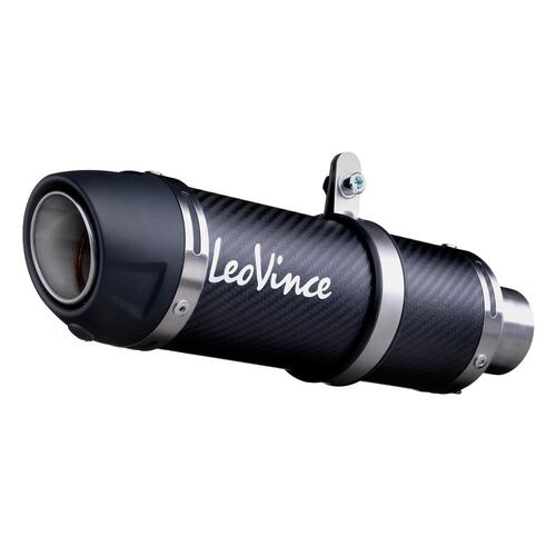 LeoVince LVFS3380E GP Corsa Evo Carbon Fiber Full Exhaust System w/Slash Cut End Cap for Yamaha YZF-R3 19-20/MT-25 15-18/MT-03 2020