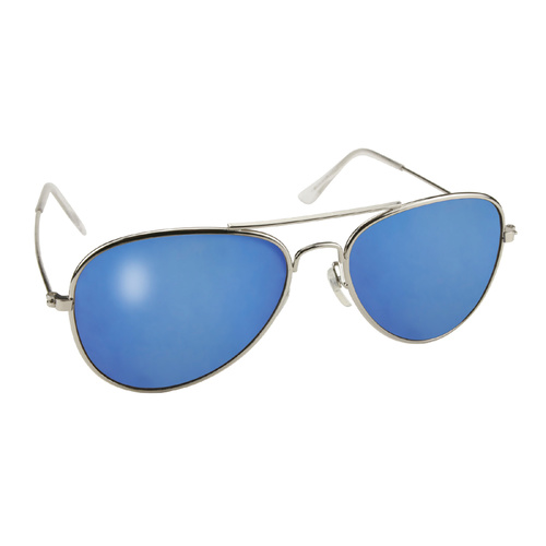 AVIATOR SILVER FRAME WITH BLUE MIRR OR LENS MFG#80012