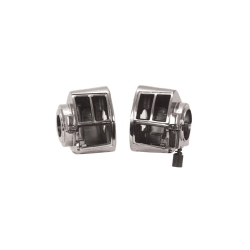 V-Factor 13335 Chrome Handlebar Switch Housing Left and Right side Pair for all Big Twin & Sportster 1982-95 Oem 71563-82 71568-82