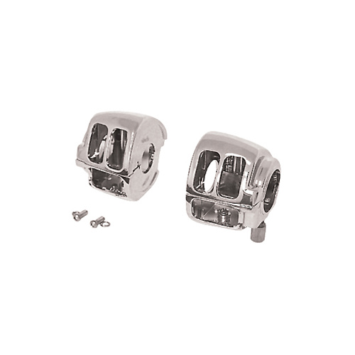 V-Factor 13336 Chrome Switch Housing Pair Fits Big Twin 1996-11 Sportster 1996-up & V-Rod 1996-up