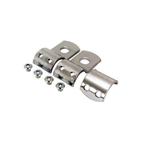 V-Factor 22906 Chrome 3 Piece Clamp suit 1 1/8" Bar Non Slip Heavy Duty w/3/8" Mount Hole Universal Use oem 50905-85T