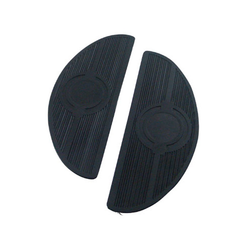 V-Factor 25501 Black Replacement Rubber Pad Pattern FloorBoard Bullseye Style Fits Big Twin Models 1940-Later Oem 50614-40t Sold Pair