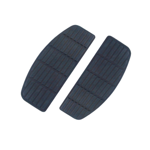 V-Factor 25516 Black Replacement Rubber Pad Pattern FloorBoard Ribbed Style Fits Big Twin Models 1940-Later Oem 50614-66t Sold Pair