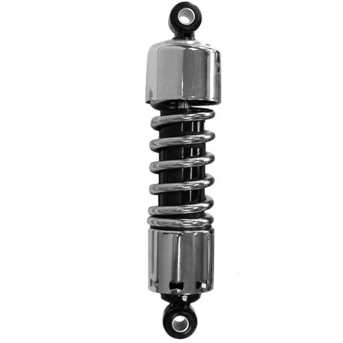 Power House 29034 Chrome Premium Shock Absorbers 11" eye to eye for Big Twin Models 4 Speed 73-86 (Except Softail)