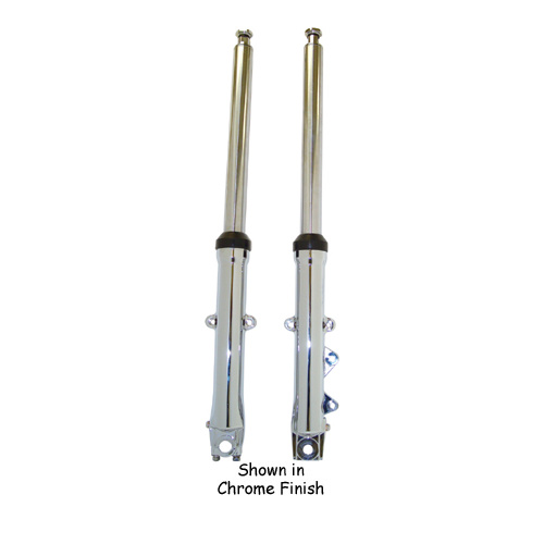 V-Factor 37019 Chrome 41mm Fork Assembly +2 over Standard Length for Big Twin Softail Flst 1986-99