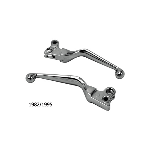 V-Factor 43042 Chrome Wide Style Hand Lever Pair Fits Big Twin & Sportster Models 1982-95 Oem 45016-93, 45017-93A & 45049-92