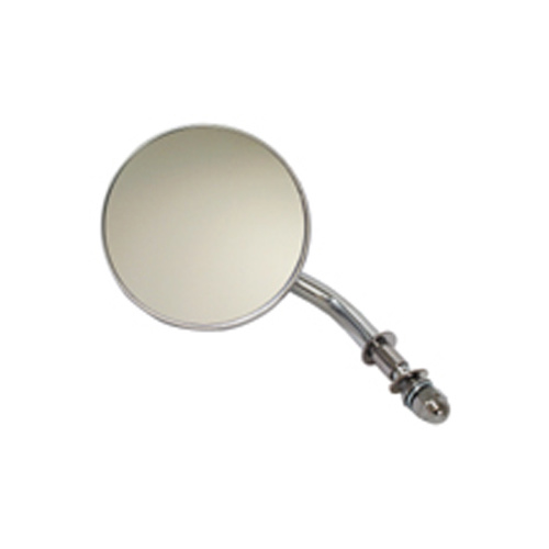 V-Factor 47009 3" Round Mirror w/Short Stem Chrome for Left or Right Side use