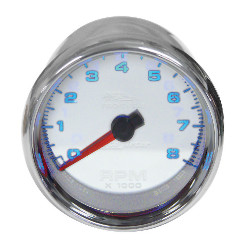 TACHOMETER8000 RPM AUTOMETER CUSTO M APPWHITE DIALCP BEZEL AND CUP1