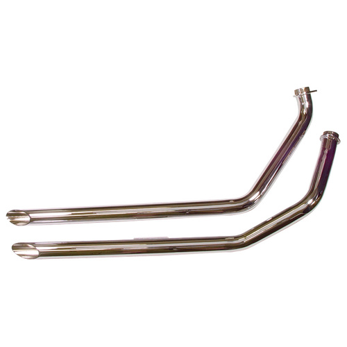 V-Factor 90000 1 3/4" Chrome Drag Pipes for Big Twin FX 4 Speed 1971-84 & Fxwg 1980-82 & Custom Application