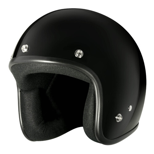 M2R 225 Gloss Black Helmet [Size:XS]