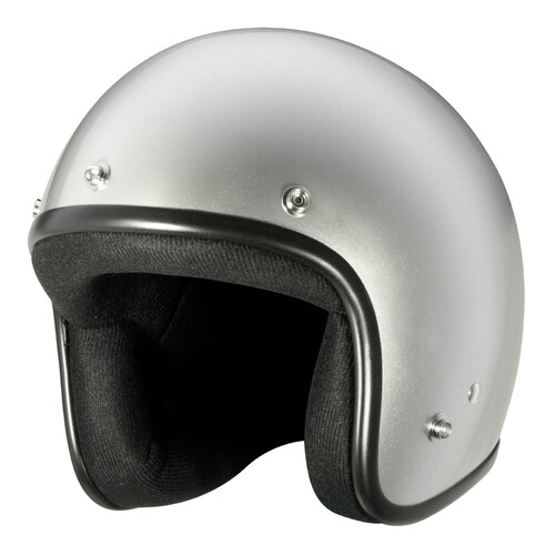 M2R 225 Gloss Silver Helmet [Size:XS]