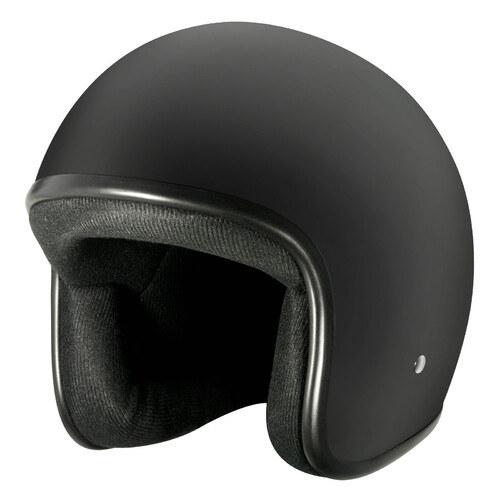 M2R 225 Matte Black Helmet w/No Studs [Size:XS]