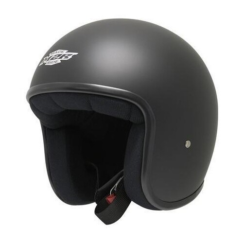 M2R Custom FG Matte Black Helmet w/No Peak [Size:SM]