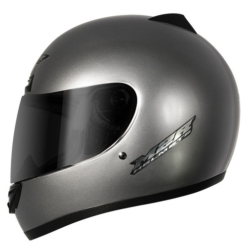 M2R M1 Solid Metallic Silver Helmet [Size:SM]