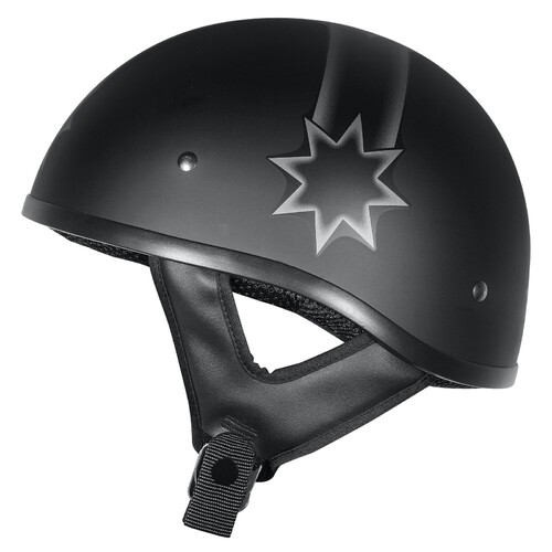 M2R Rebel Shorty Last Stand PC-5F Matte Black Helmet [Size:XS]