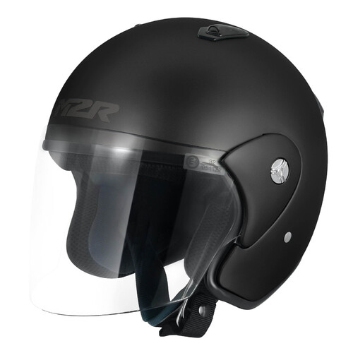 M2R 290 Semi-Flat Black Helmet [Size:XS]