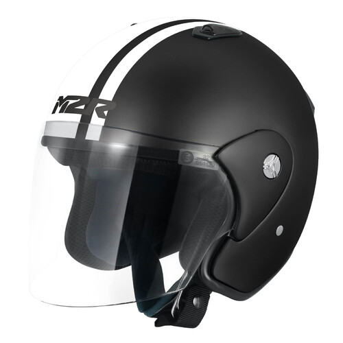 M2R 290 Urban Matte Black/White Helmet [Size:SM]
