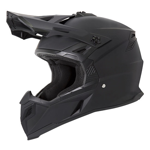M2R X2 Solid Matte Black Helmet [Size:LG]