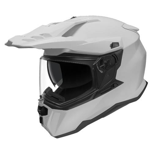 M2R Hybrid Solid Gloss White Helmet [Size:XS]