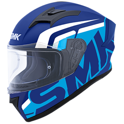SMK Stellar Stage Matte Blue/Light Blue/White MA551 Helmet [Size:XS]
