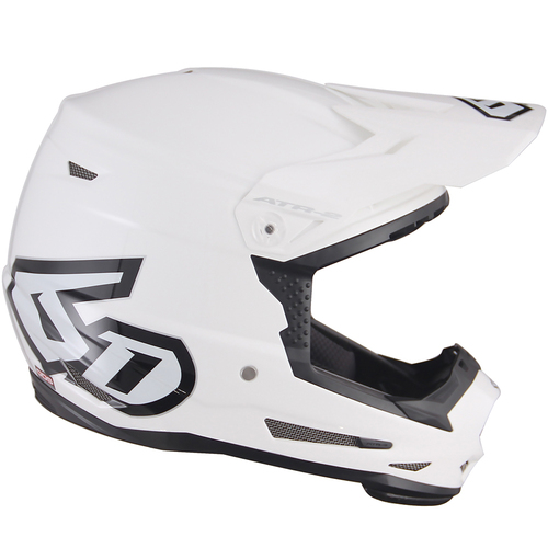 6D ATR-2Y Solid Gloss White Youth Helmet [Size:SM]