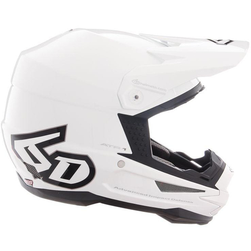6D ATR-1 Solid Gloss White Helmet [Size:SM]