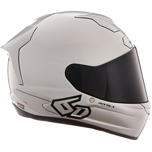 6D ATS-1R Solid Gloss Silver Helmet [Size:SM]