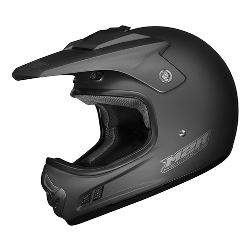M2R MX2 JR Solid Matte Black Youth Helmet [Size:XL]