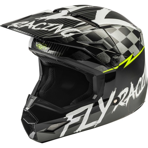 FLY 2023 Kinetic Scan Black/White Youth Helmet [Size:SM]
