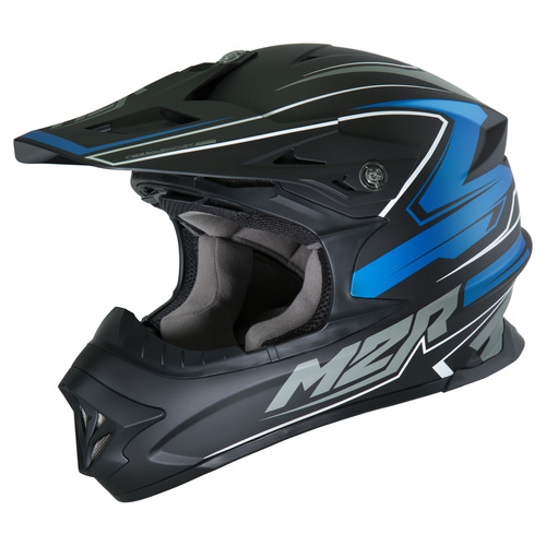 M2R EXO Rush PC-2F Matte Blue Helmet [Size:XS]