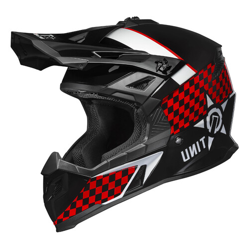 M2R X2 Unit Racing PC-1 Gloss Red Helmet [Size:SM]