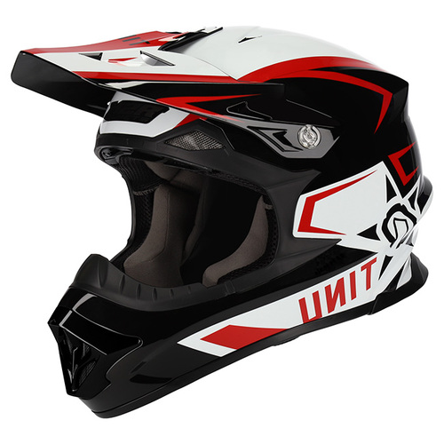 M2R EXO Unit Protech PC-1 Gloss Red/White Helmet [Size:XS]