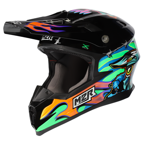 M2R X4.5 TDUB Insight PC-10 Gloss Black/Multi Helmet [Size:XS]