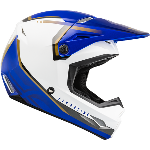 FLY 2023 Kinetic Vision White/Blue Youth Helmet [Size:SM]