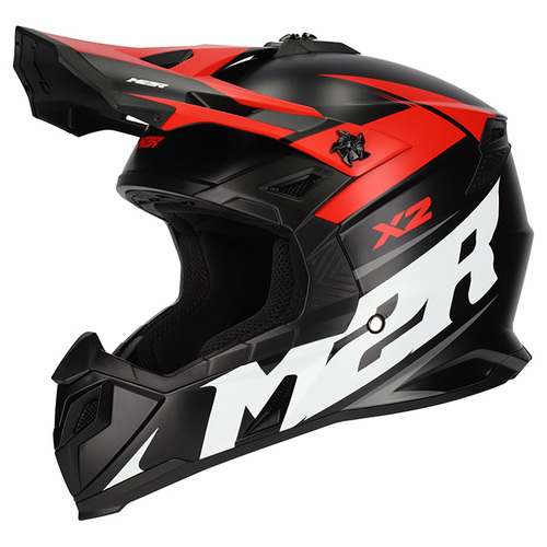 M2R X2 Charger PC-1F Matte Red Helmet [Size:XS]