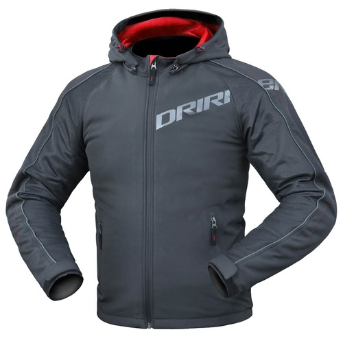 DriRider Atomic Black Textile Hoodie Jacket [Size:XS]
